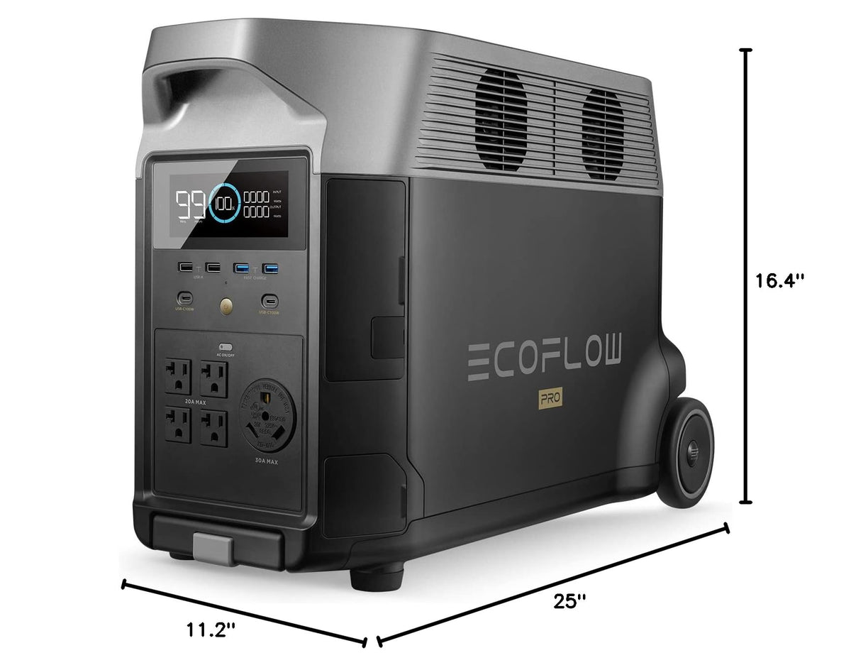 EF ECOFLOW Portable Power Station 3600Wh DELTA Pro, 120V 3600W AC Output