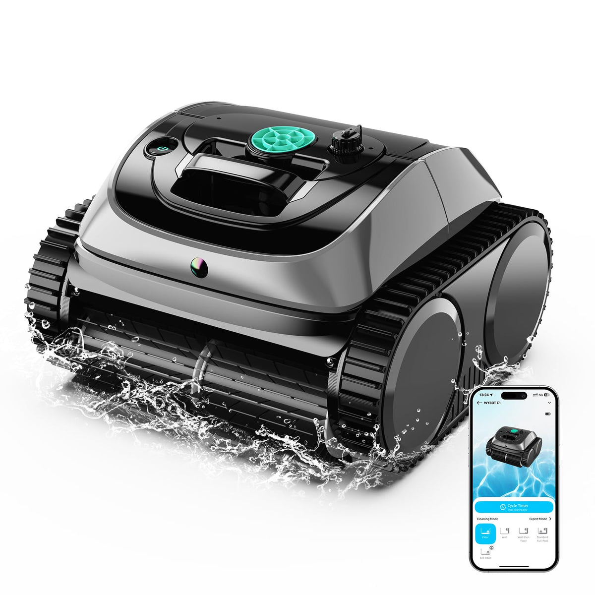 WYBOT C1 Cordless Robotic Pool Vacuum for Inground Pools, Professional