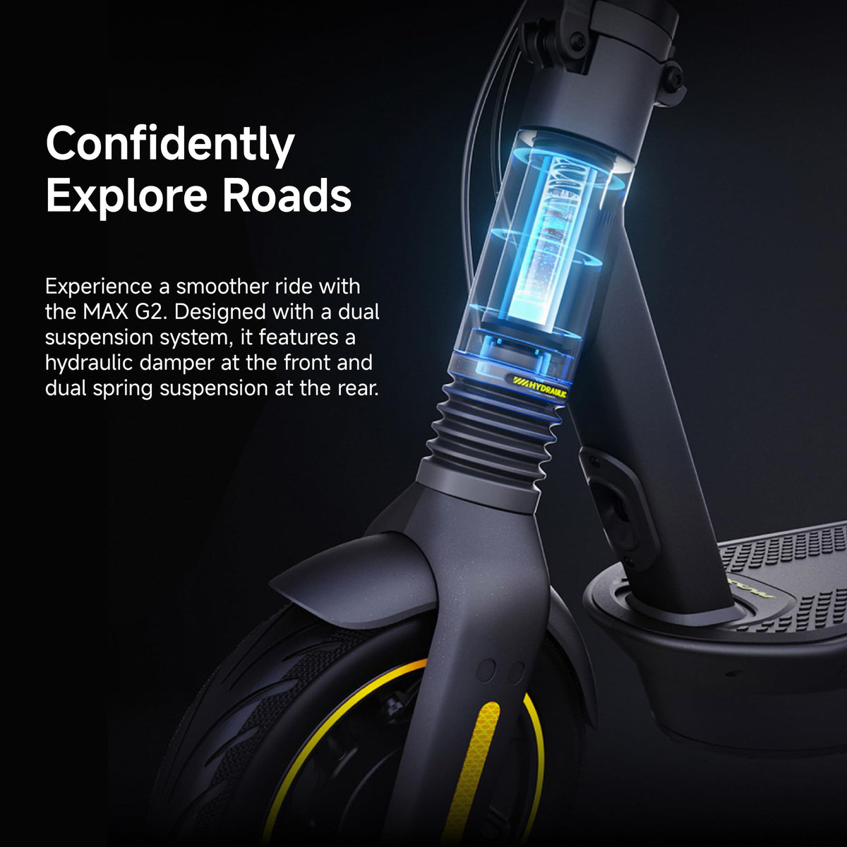 Segway Ninebot MAX G2 Electric KickScooter, Power by 1000W Motor, Up to 43 Miles Range and 22MPH, w/t 10-inch Tires , Dual Brakes & Suspension, Electric Scooter for Adults, UL-2272 Certified