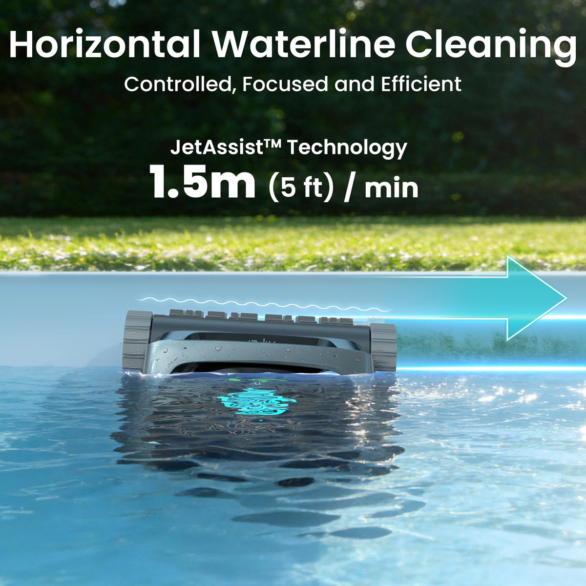 Aiper Scuba S3 Robotic Pool Cleaner with Auto-Parking & Alerts, Azure