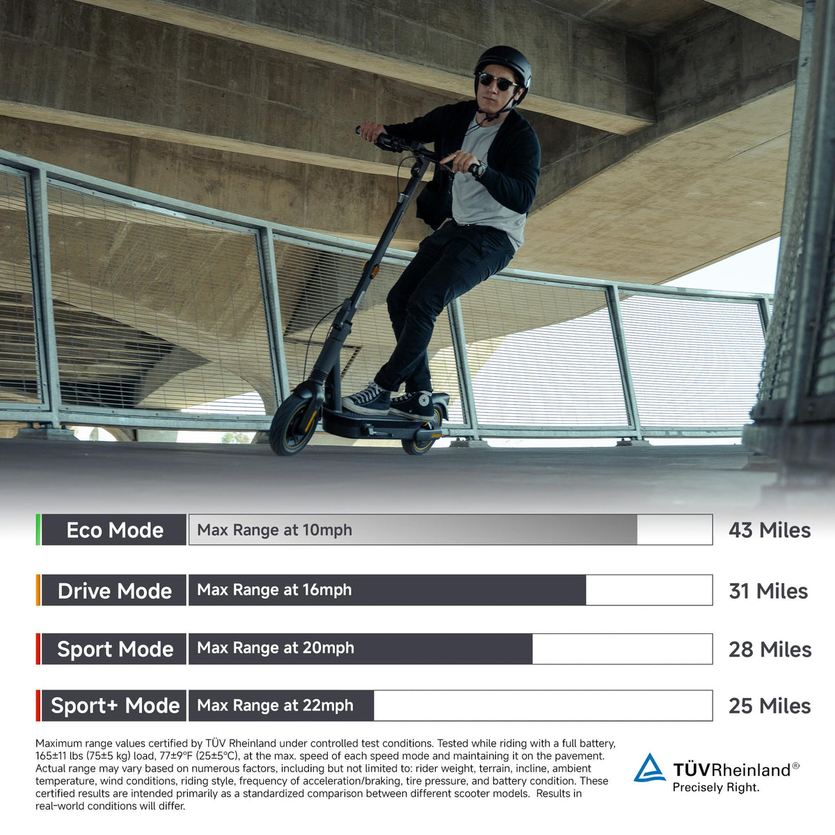Segway Ninebot MAX G2 Electric KickScooter, Power by 1000W Motor, Up to 43 Miles Range and 22MPH, w/t 10-inch Tires , Dual Brakes & Suspension, Electric Scooter for Adults, UL-2272 Certified