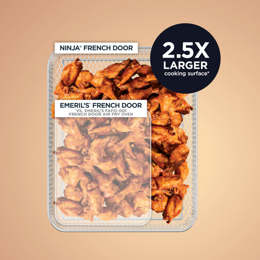 Ninja French Door Premier Air Fry Oven with Cutting Board, Steel, FO103