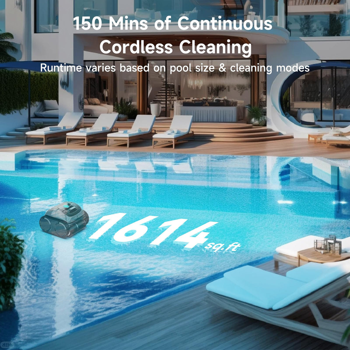 WYBOT C1 Cordless Robotic Pool Vacuum for Inground Pools, Professional