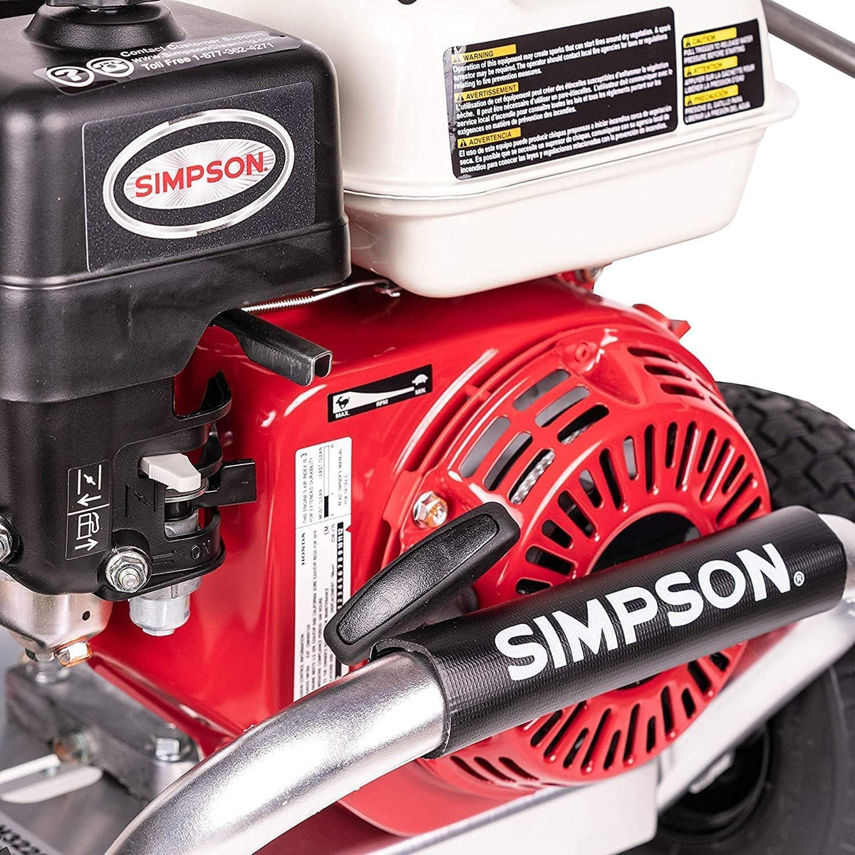 Simpson Cleaning 3400 PSI Gas Pressure Washer, 2.5 GPM Power Washer for Commercial Use, Honda GX200 Engine, 25-Foot Hose, Aluminum Series, 49-State (ALH3228-S)