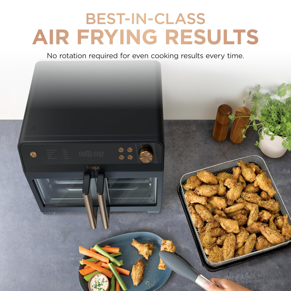 Ninja French Door Premier Air Fry Oven, 10-in-1, Black, FO101BK