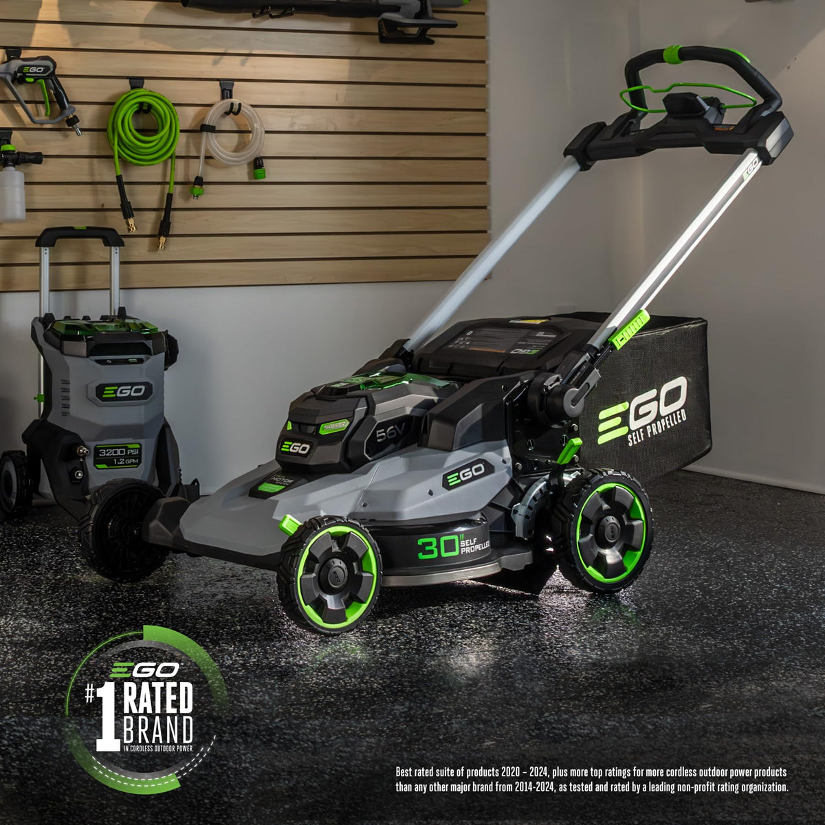 EGO POWER+ Electric Lawn Mower, Self-Propelled Cordless with 30" Super Composite Deck, Includes (2) 56V 6.0Ah Batteries and Dual Port Charger - LM3004SP-2