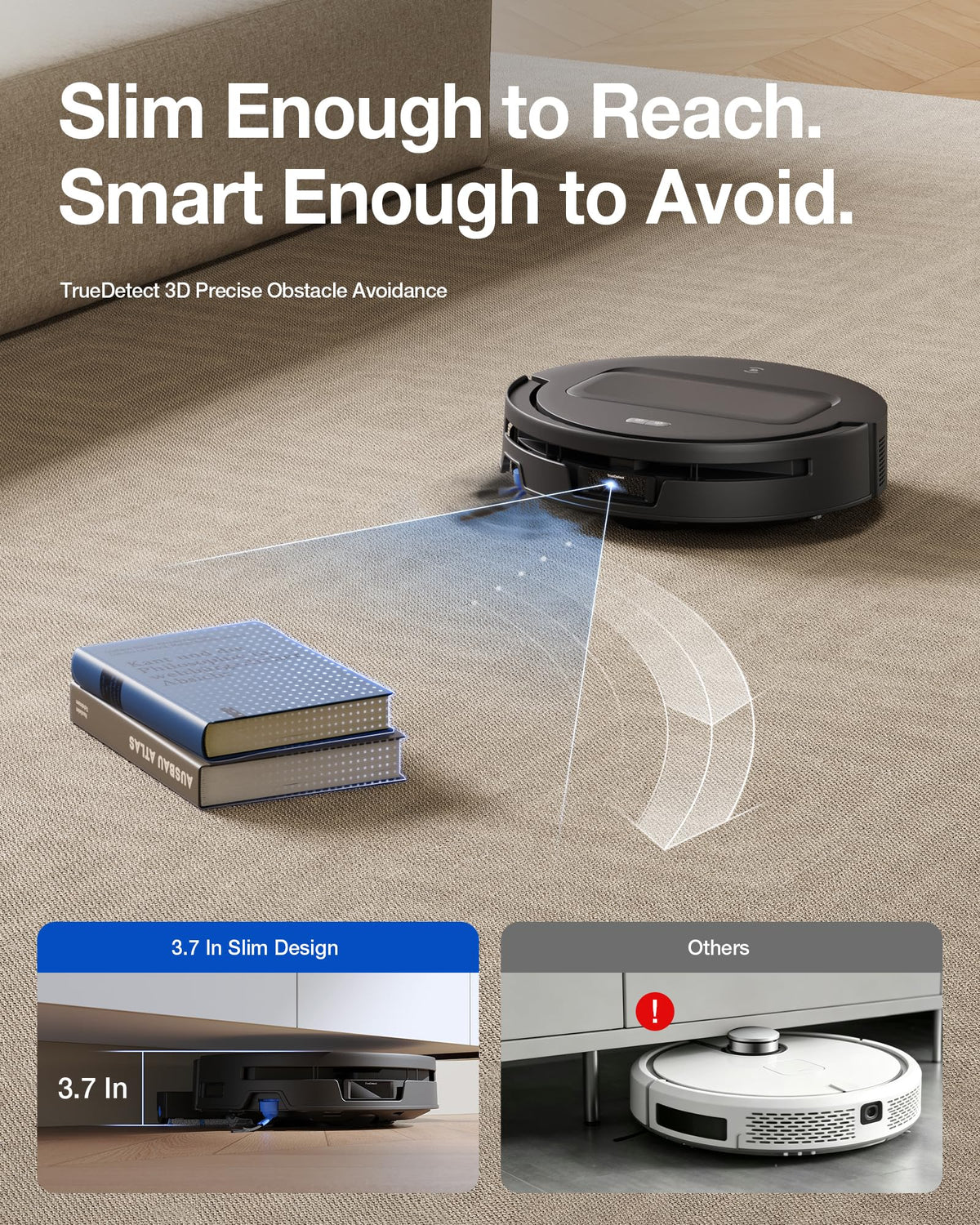 ECOVACS DEEBOT T90 MAX Plus Robot Vacuum with OZMO Roller 3.0, 40000Pa