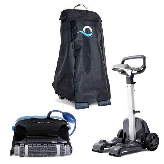 Dolphin Nautilus CC Plus Wi-Fi Automatic Robotic Pool Vacuum Cleaner, Includes Caddy and Classic Cover for Storage and Protection, Ideal for In-Ground Pools up to 50 FT