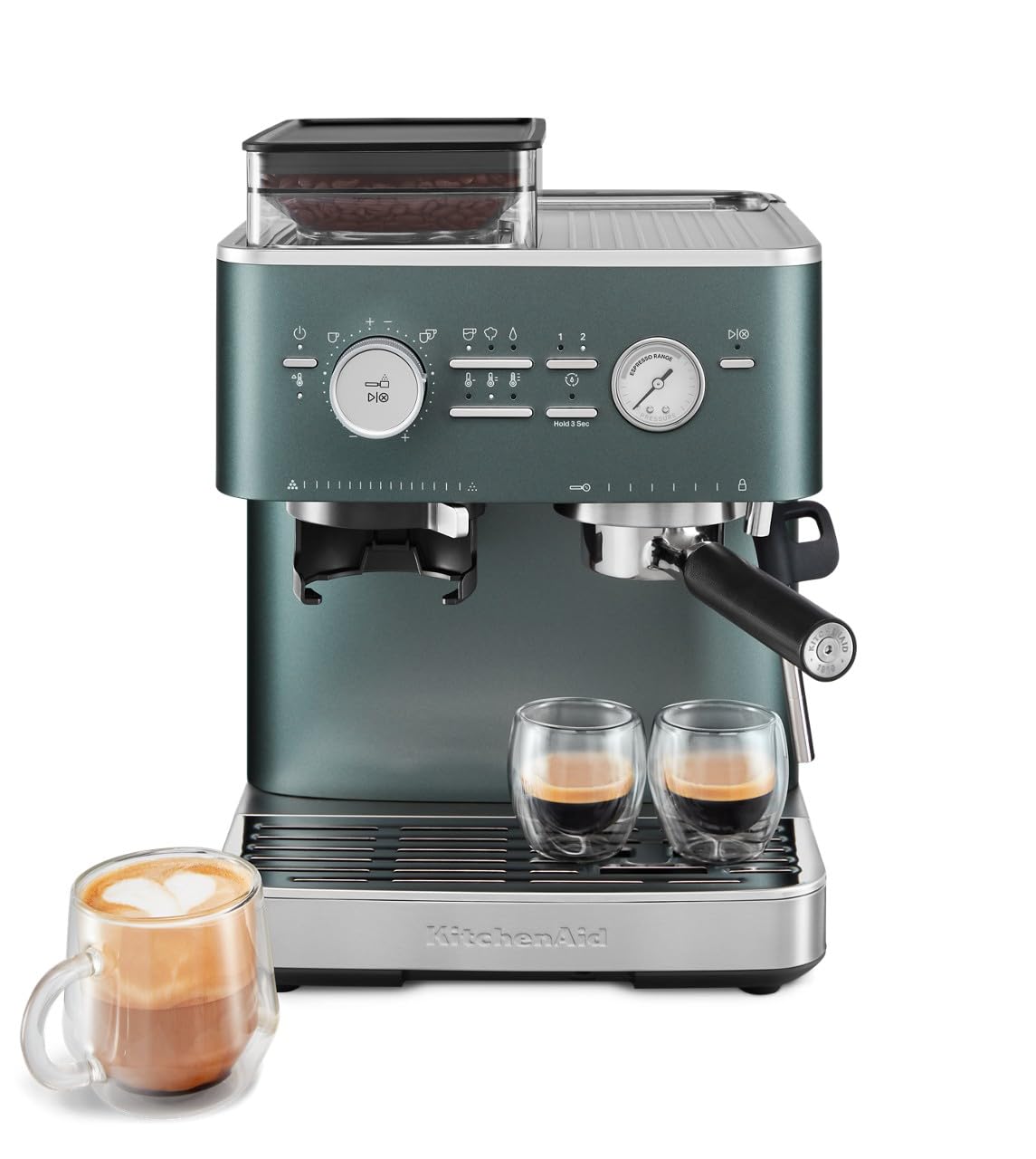 KitchenAid Semi-Auto Espresso Machine, Burr Grinder, 2.5L, Juniper