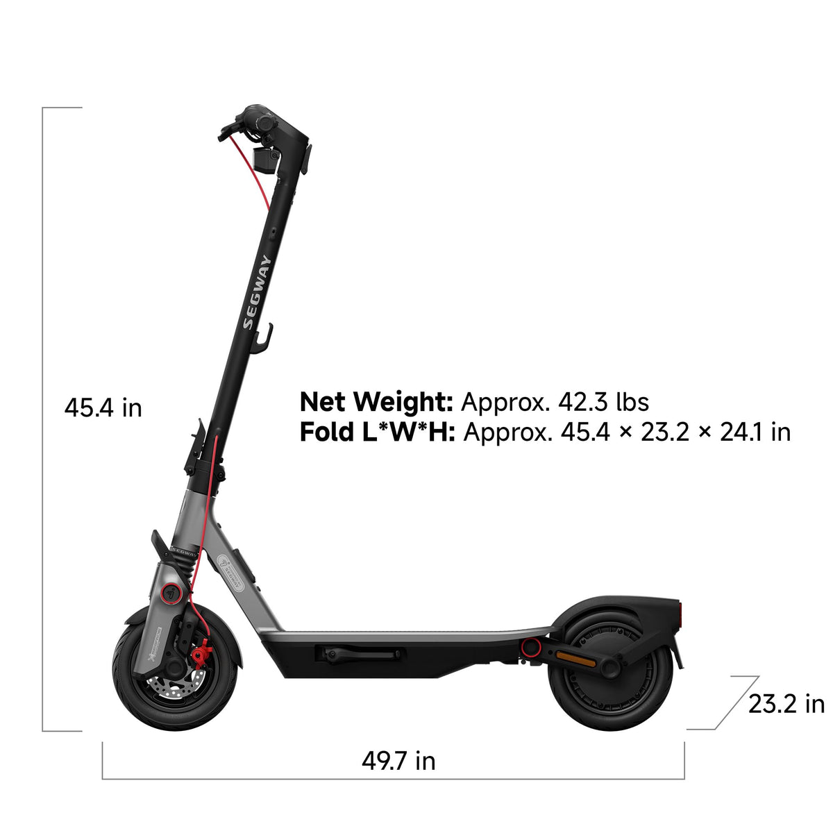 Segway Ninebot F3 Electric Scooter, 44-Mile Range, UL Certified