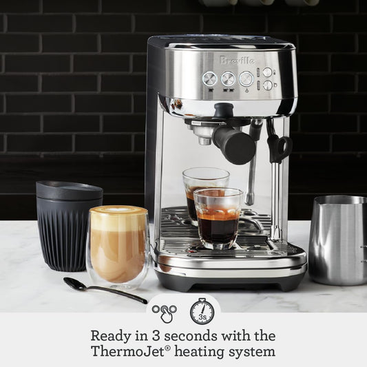 Breville BES500BTR Bambino Plus Espresso Machine, Black Truffle