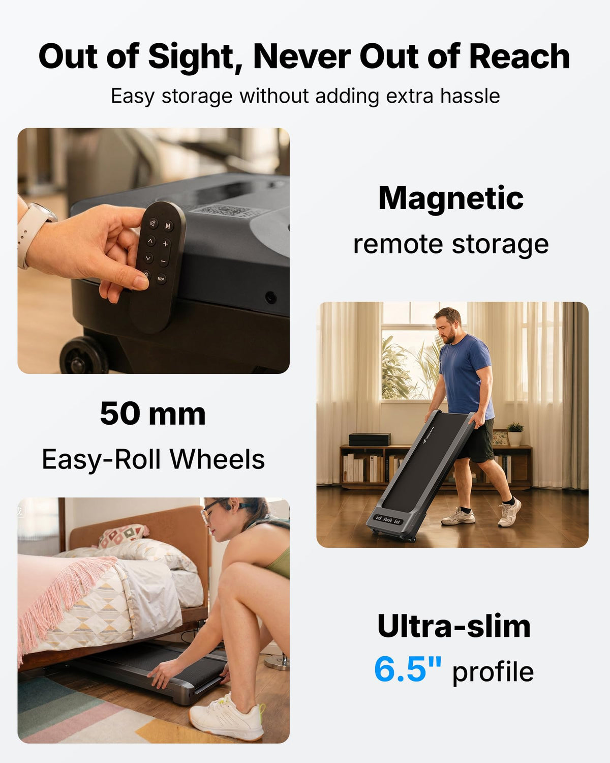 MERACH UltraWalk W60 Walking Pad Treadmill with 12 Auto Incline, Under Desk Walking Pad Max400lb Capacity, Max3.5HP Heavy Duty Walking Pad With Incline for Tall People With BT Speaker, RGB Light & APP
