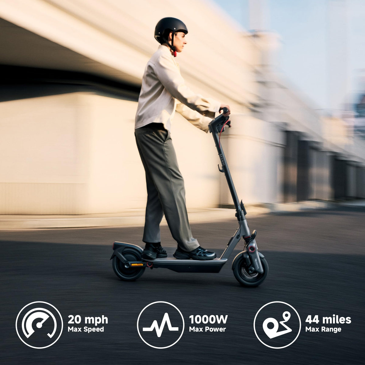 Segway Ninebot F3 Electric Scooter, 44-Mile Range, UL Certified