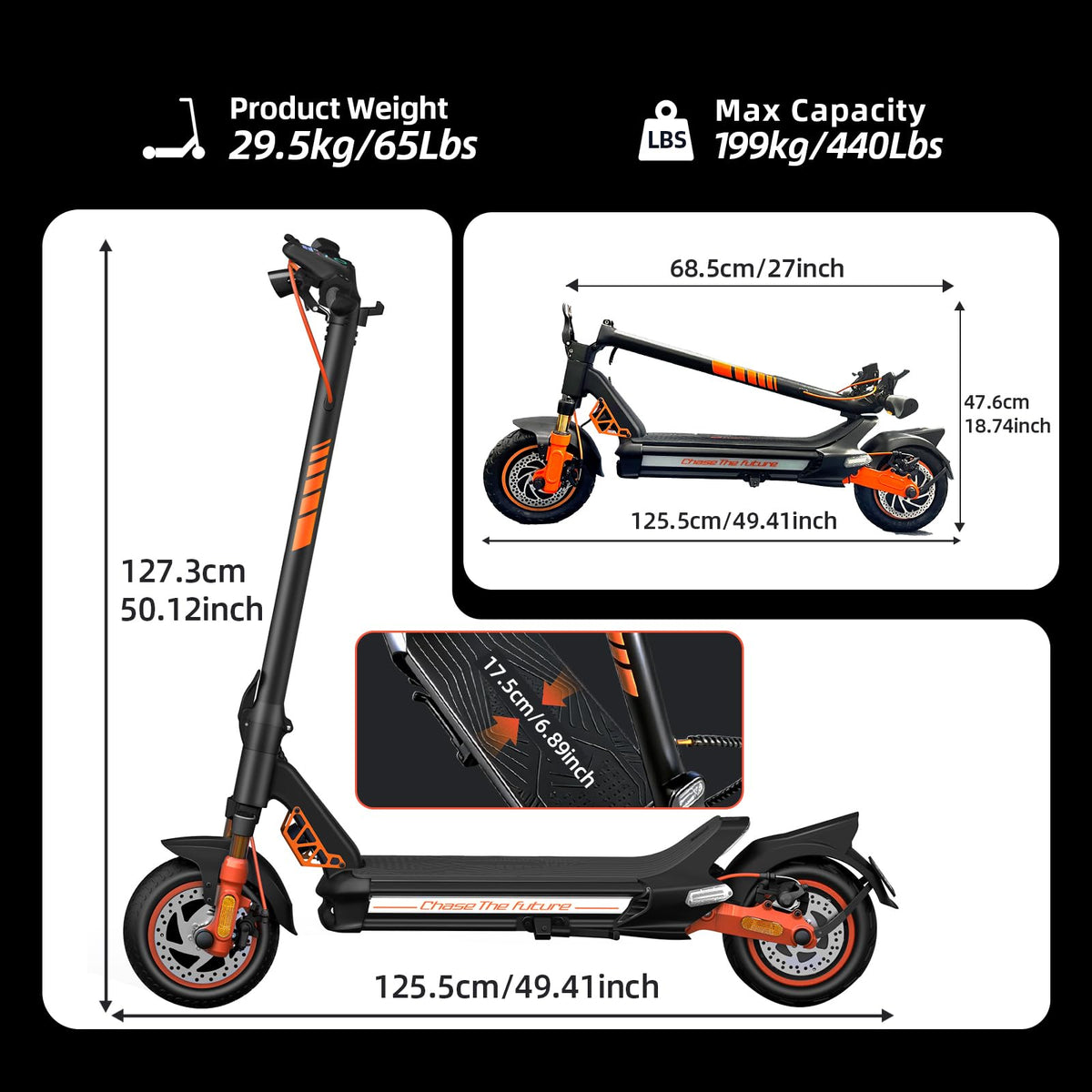 Cunfon RZ1000 Electric Scooter Dual Motor, Off-Road Scooter Adults