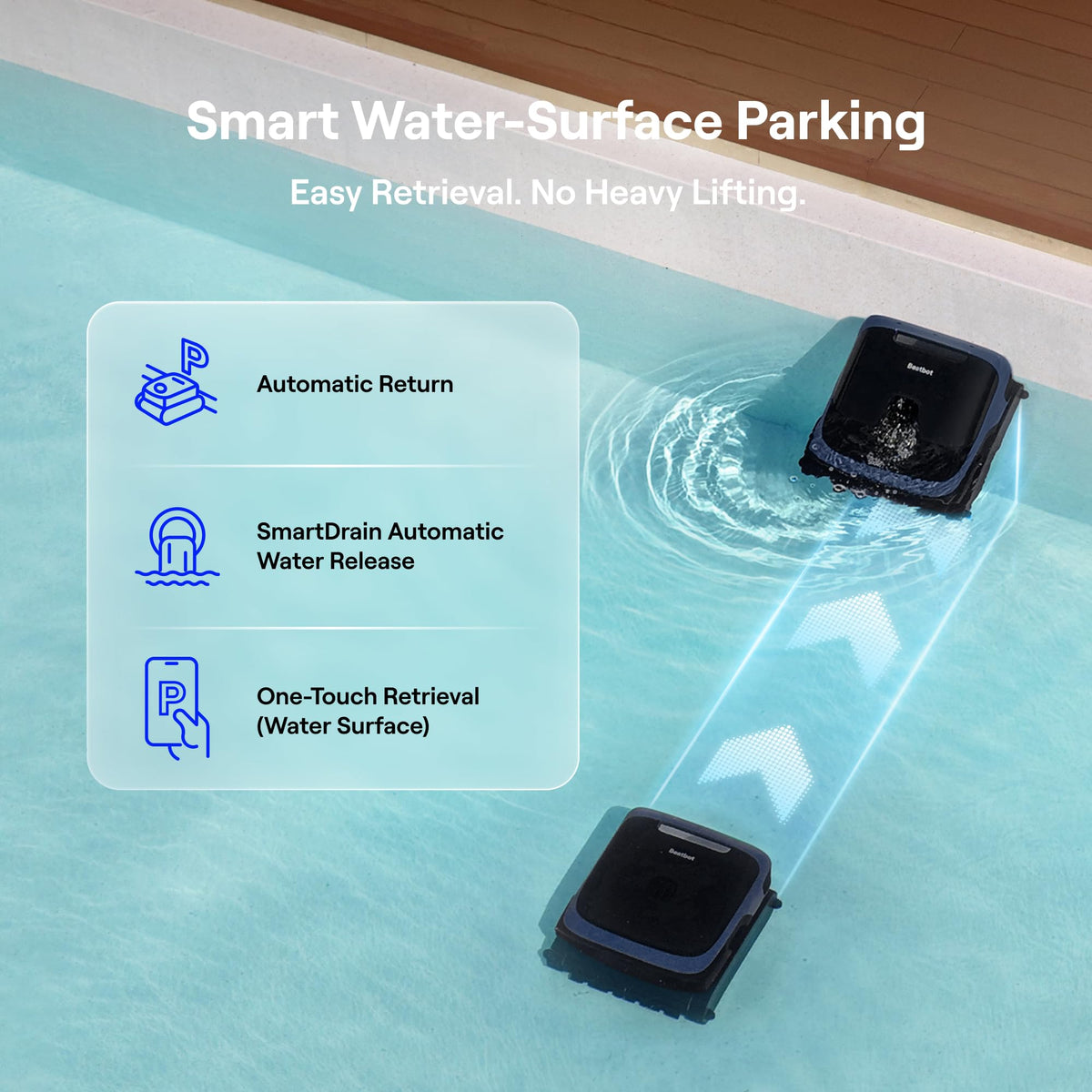 Beatbot Sora 70 AI Navigation Pool Vacuum Robot Full-Coverage Pool Cleaning