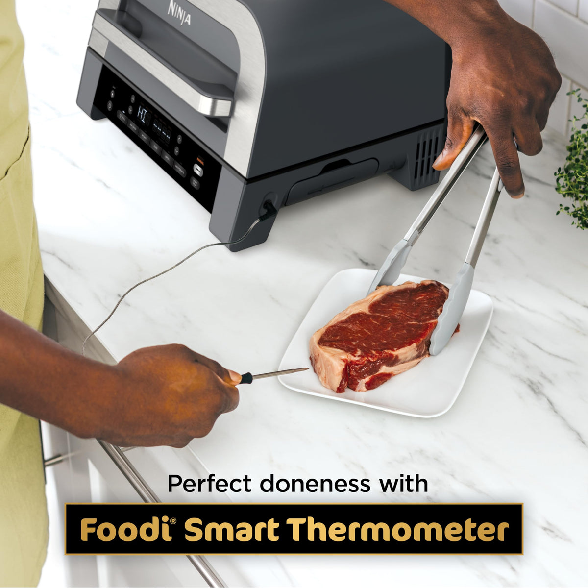 Ninja® Foodi® Smart XL 6-in-1 Indoor Grill & Air Fryer, Black/Silver, DG551