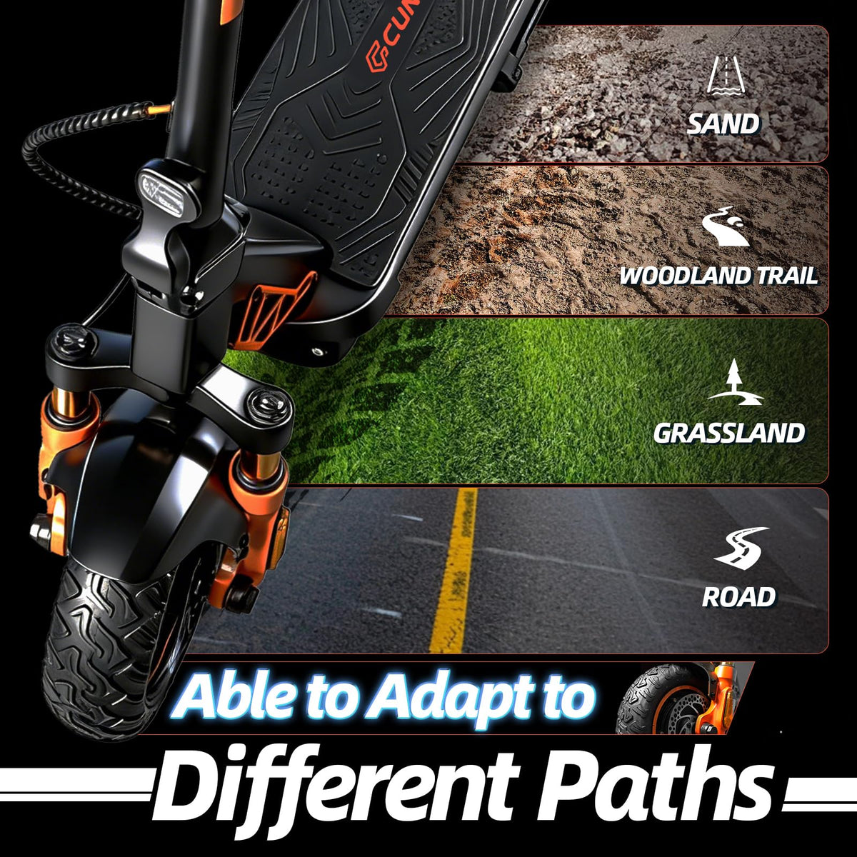 Cunfon RZ1000 Electric Scooter Dual Motor, Off-Road Scooter Adults
