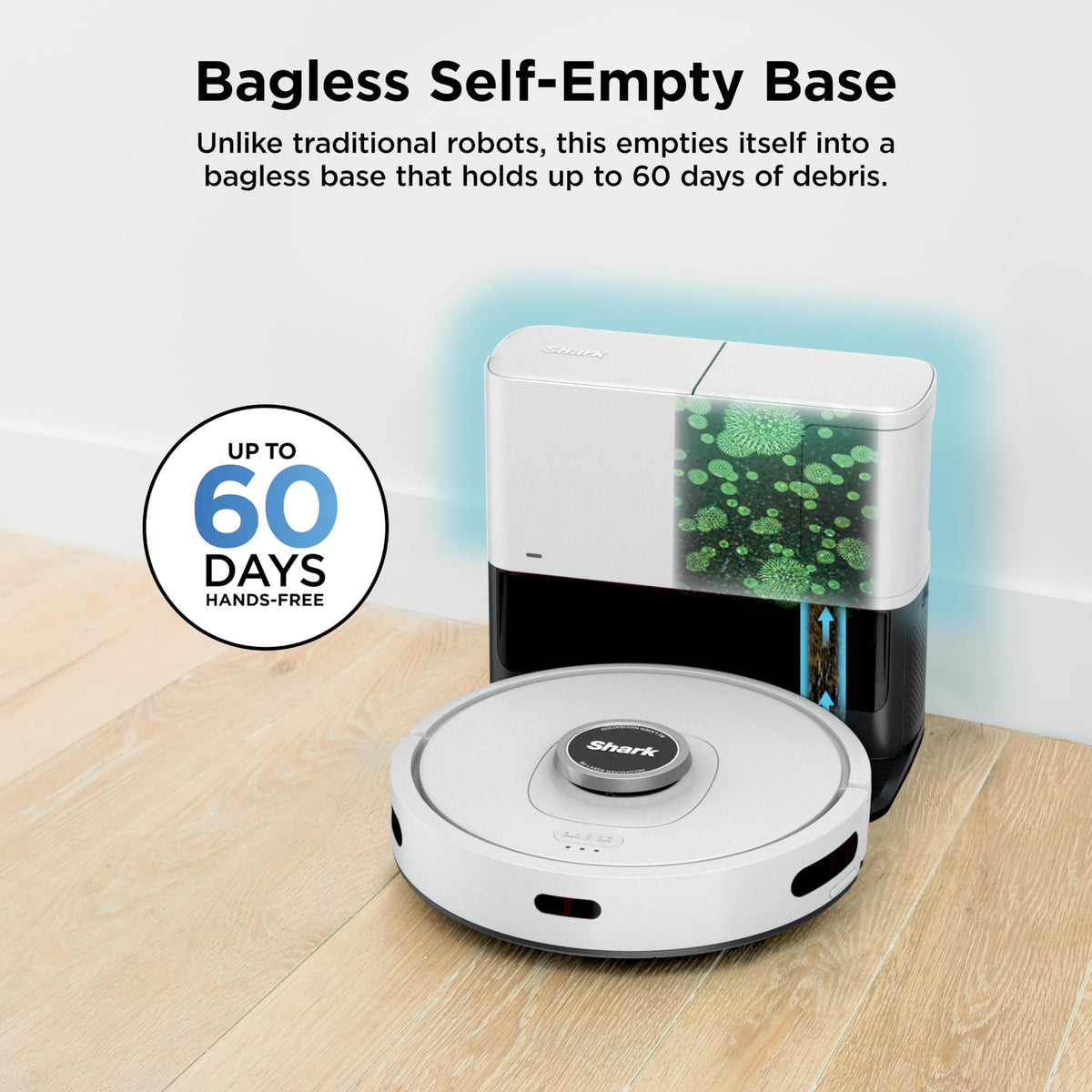 Shark AI Ultra Robot Vacuum, 60-Day Self-Emptying Base, Black, AV2511AE