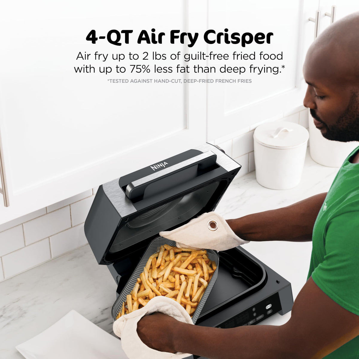 Ninja® Foodi® Smart XL 6-in-1 Indoor Grill & Air Fryer, Black/Silver, DG551
